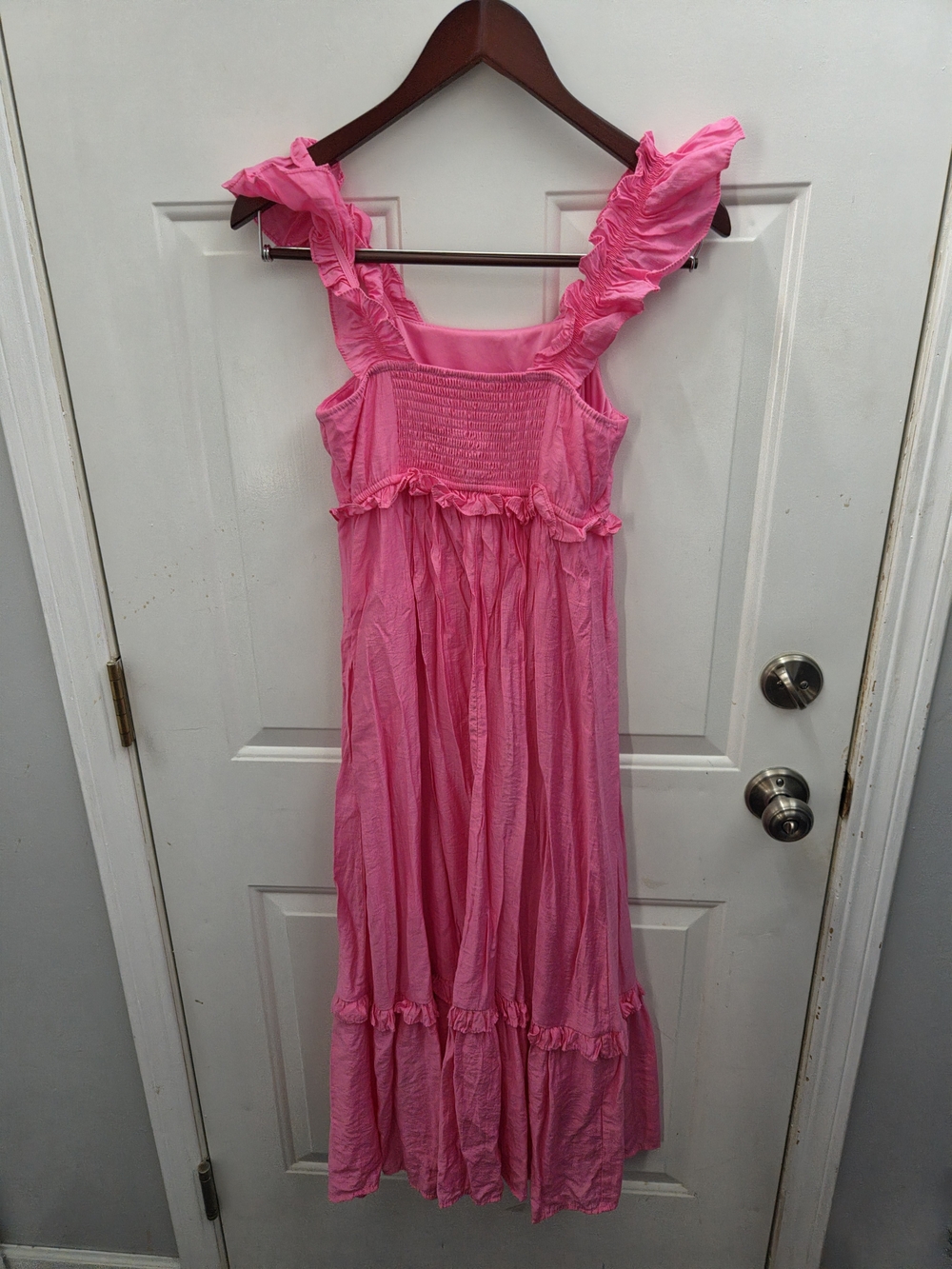 Pink Ruffle Strap Sundress - Picture 6 of 7